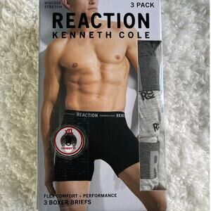 Kenneth Cole Reaction Mens 3 Pack Boxer Briefs Size XL Flex Comfort Stretch NEW